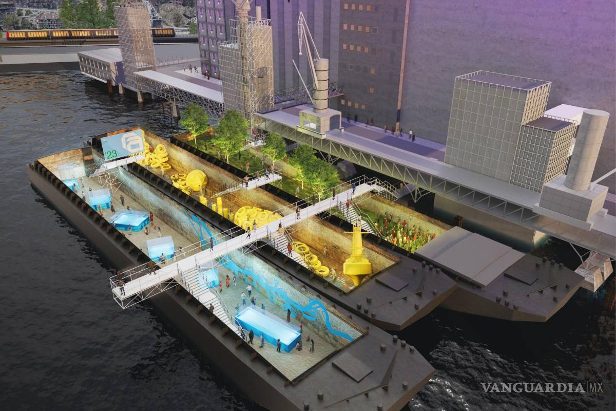 Enorme parque deportivo flotante en Róterdam ofrece una gran variedad de opciones para ejercitarse