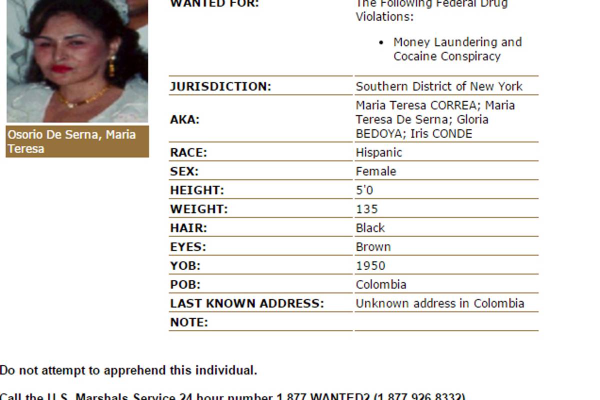 'Narcoabuela' colombiana desplaza a 'El Chapo' como la más buscada por EU