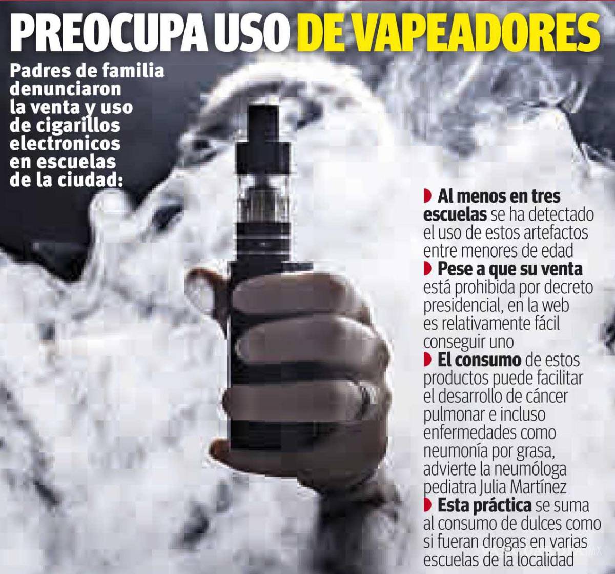 $!Padres de familia denuncian venta de vapeadores en escuelas de Saltillo; están prohibidos en México, por decreto presidencial