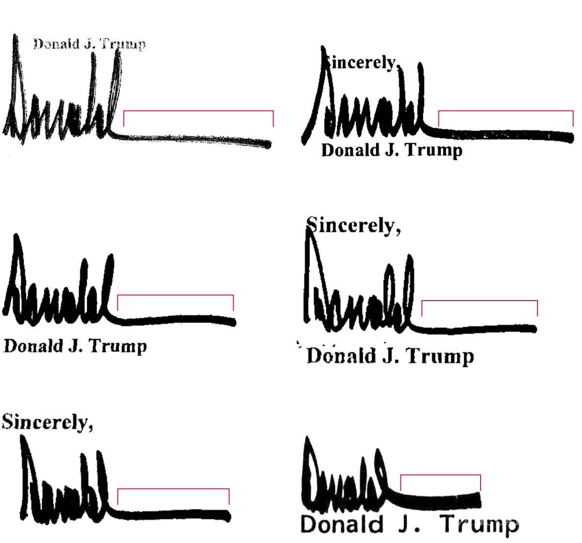 $!Del lado izquierdo, firmas de 2003 para el libro de felicitaciones de cumpleaños de Epstein. Derecha, carta de junio de 2001 dirigida a Rudy Giuliani.