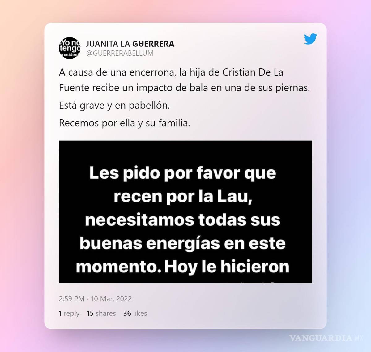 $!Cristian de la Fuente y su esposa pidieron oraciones por la salud de su hija.