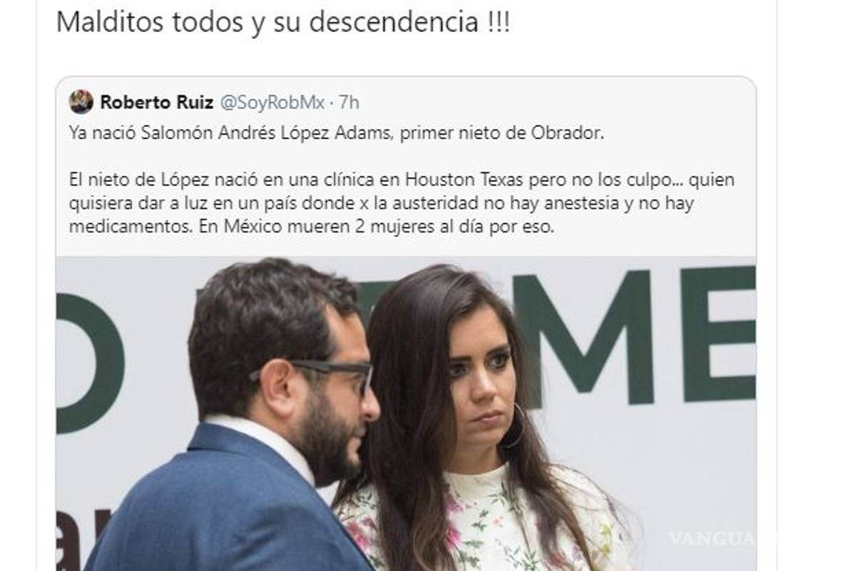 $!Laura Zapata maldice al nieto de AMLO por nacer en Estados Unidos