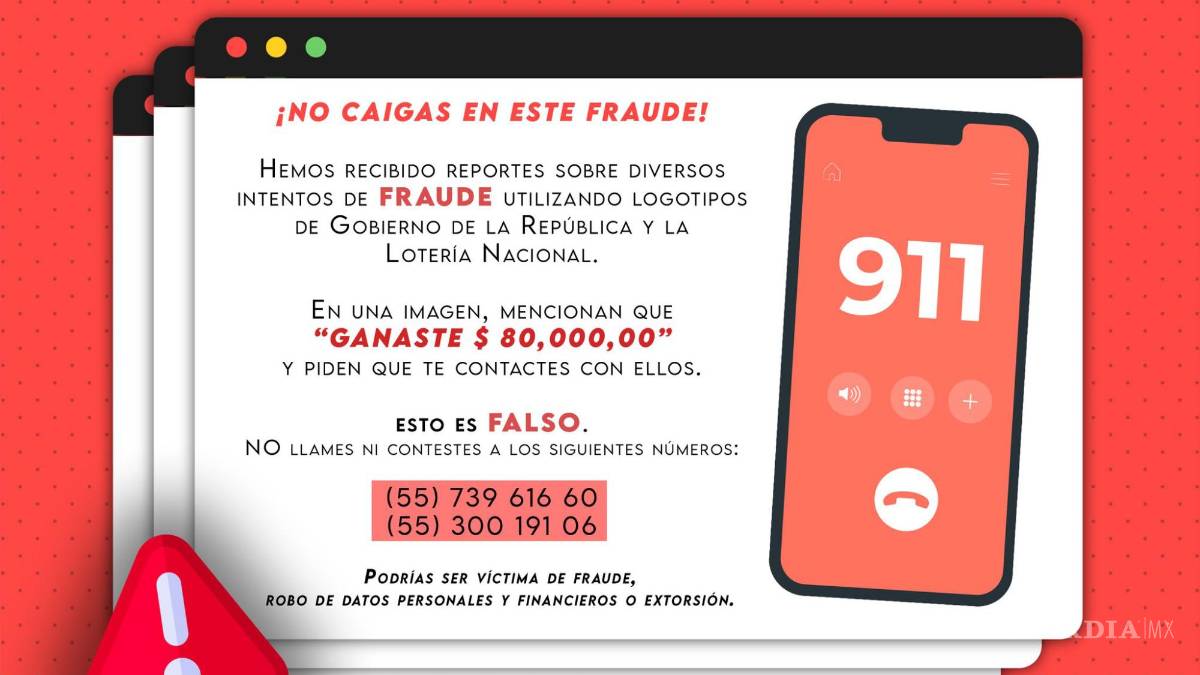 ‘Felicidades, ganaste $80,000’; alertan por nueva modalidad de fraude en Coahuila