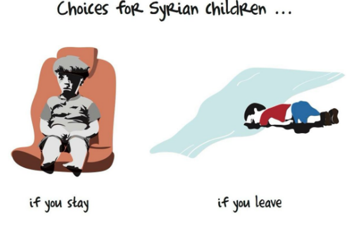 Las dos opciones para los niños sirios resumida en una imagen