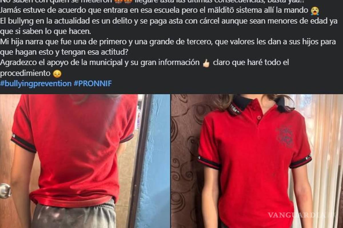 $!Denuncian bullying en secundaria de Sabinas; madre exige justicia
