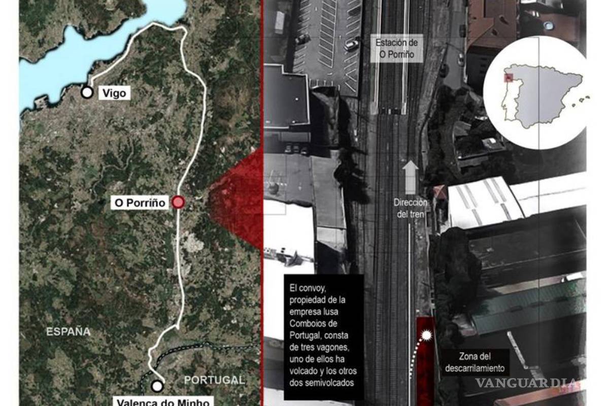 Descarrilamiento de tren en España deja cuatro muertos y 50 heridos