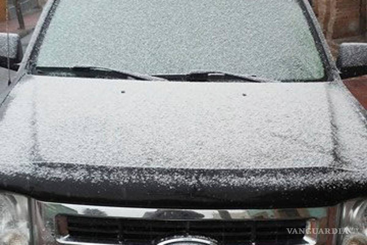 $!Reportan caída de aguanieve en Saltillo