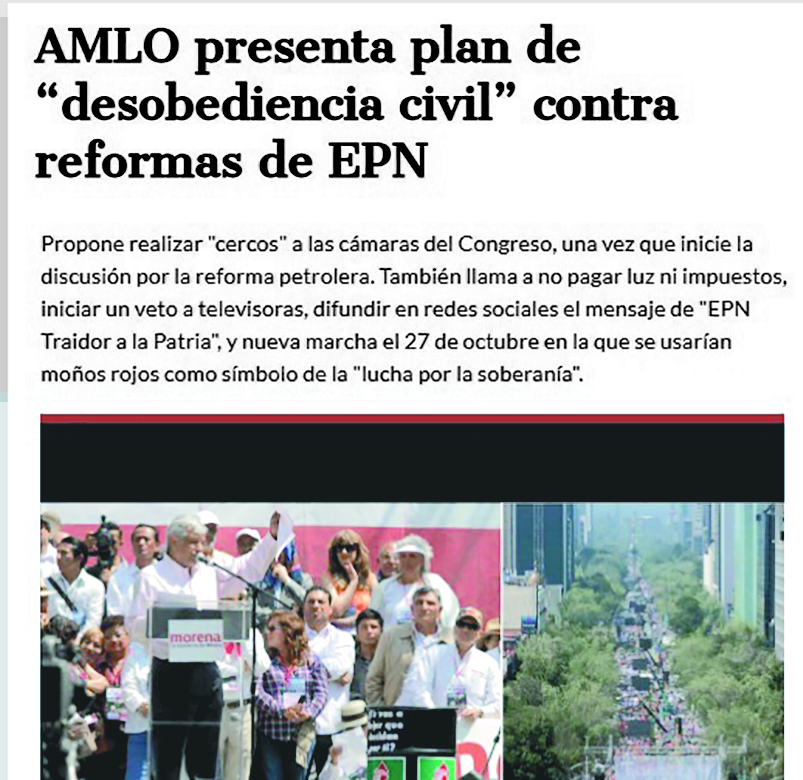 $!AMLO exige pagar impuestos y luz... tras llamados a no hacerlo hace 7 años