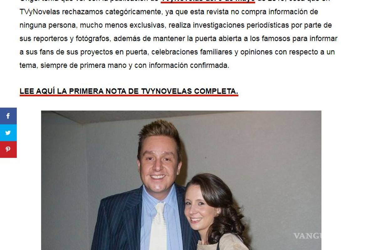 $!'Daniel Bisogno traicionó a Raquel Bigorra para no aceptar que es gay', afirma revista