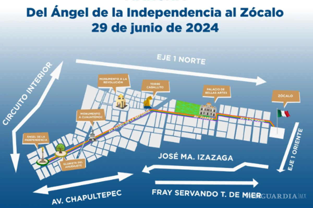 $!La marcha partirá del Ángel de la Independencia y culminará en el Zócalo.