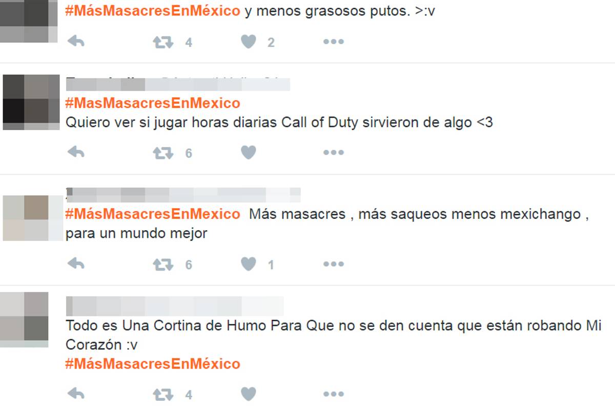 $!Usuarios de redes sociales celebran ataque en Nuevo León usando el hashtag 'MasMasacresEnMexico'