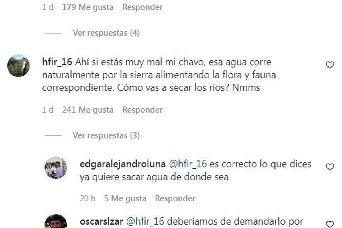 $!Usuarios cuestionan reciente decisión de Samuel García de llevar agua de un río natural a Monterrey.