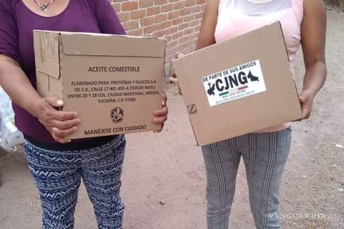 Cártel de Jalisco regala despensas por coronavirus, de parte de 'El Mencho'