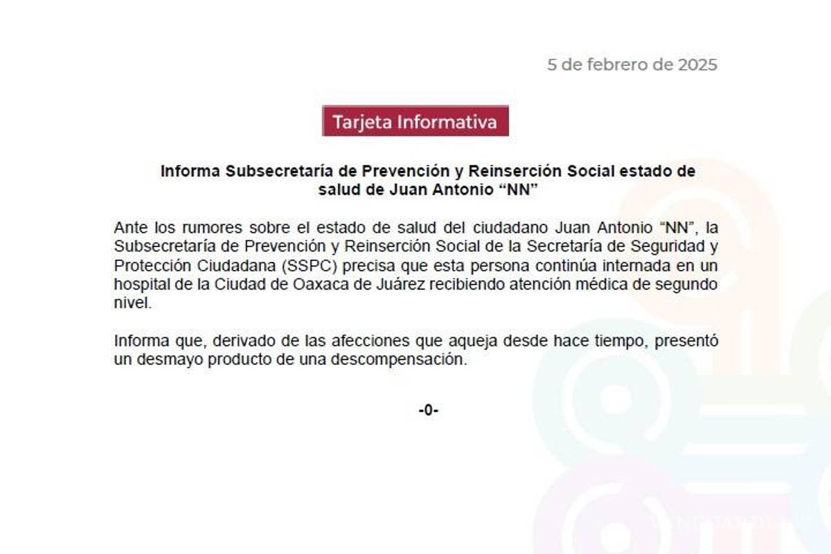 $!Desmienten muerte de Vera Carrizal, agresor de la saxofonista María Elena Ríos; está hospitalizado