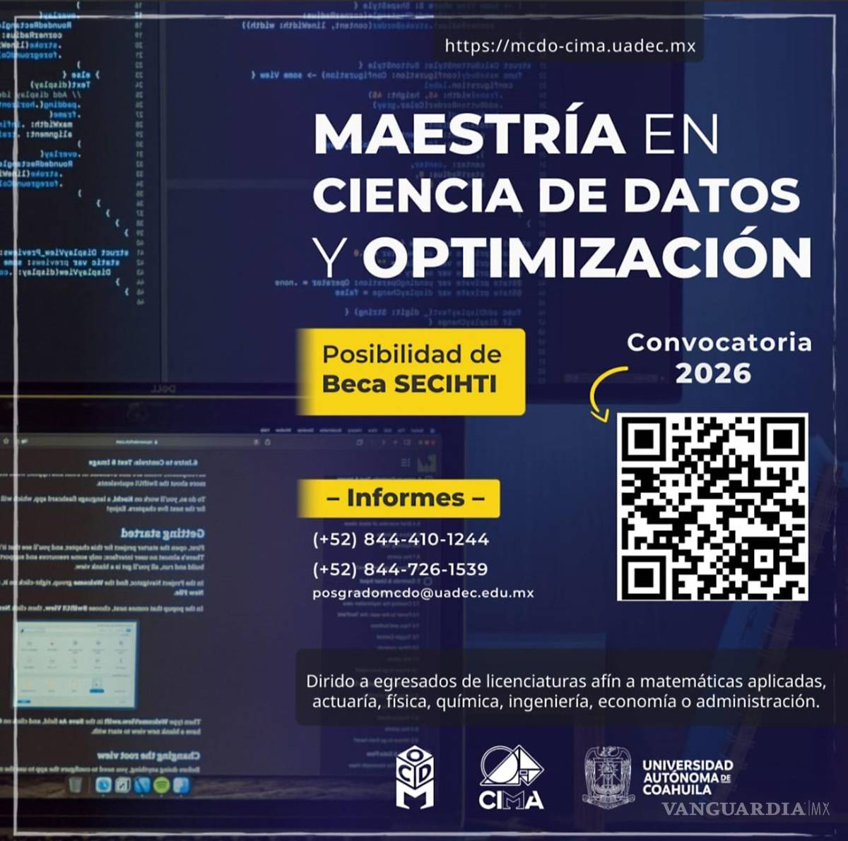 $!UAdeC abre convocatoria 2026 para la Maestría en Ciencia de Datos y Optimización en Saltillo