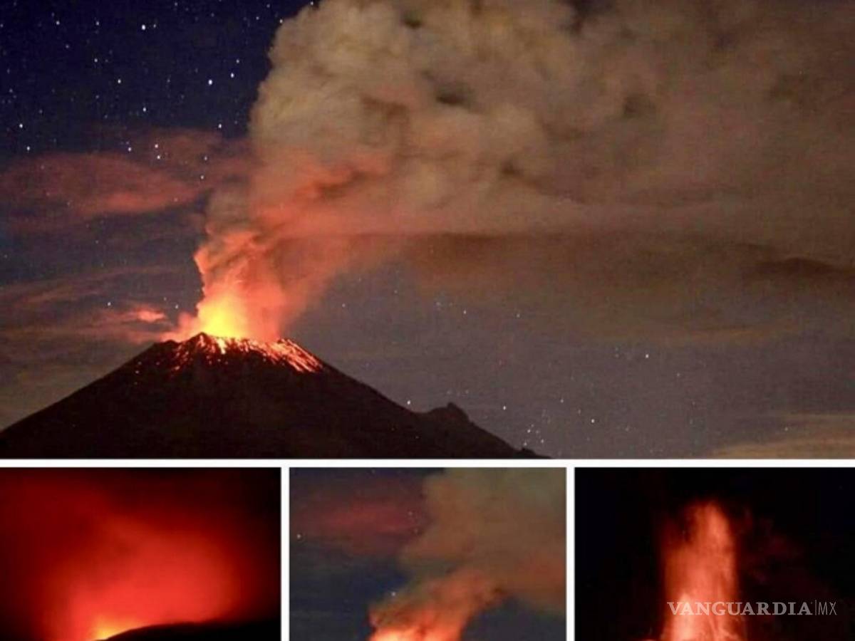 $!Violenta erupción del Popocatépetl (fotogalería)