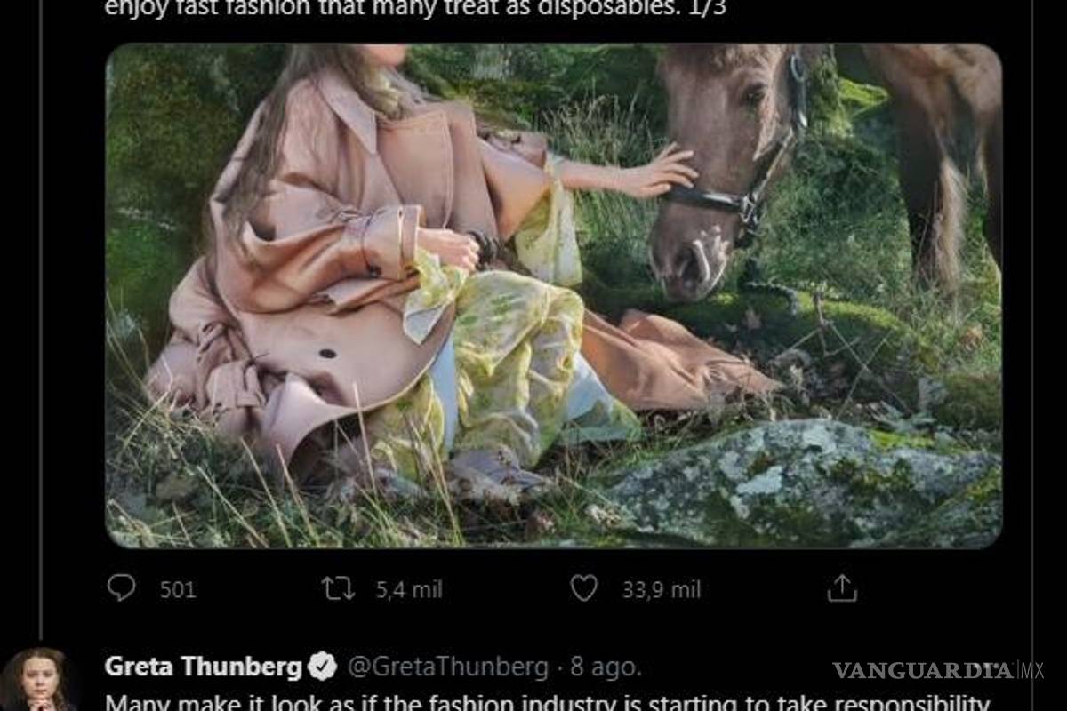 Desde la portada de Vogue, Greta Thunberg critica la industria de la moda