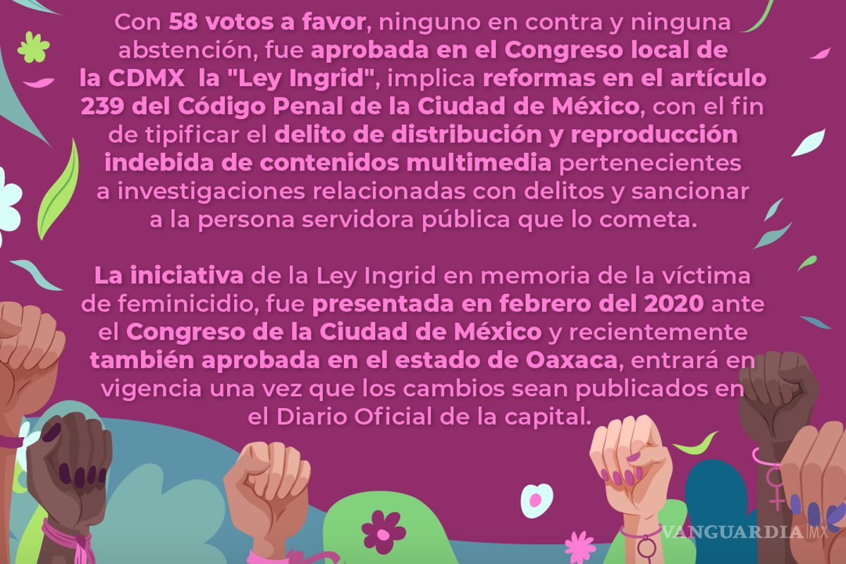 $!Ley Ingrid, Olimpia y más: Los avances del feminismo en México en los últimos años en derechos y justicia