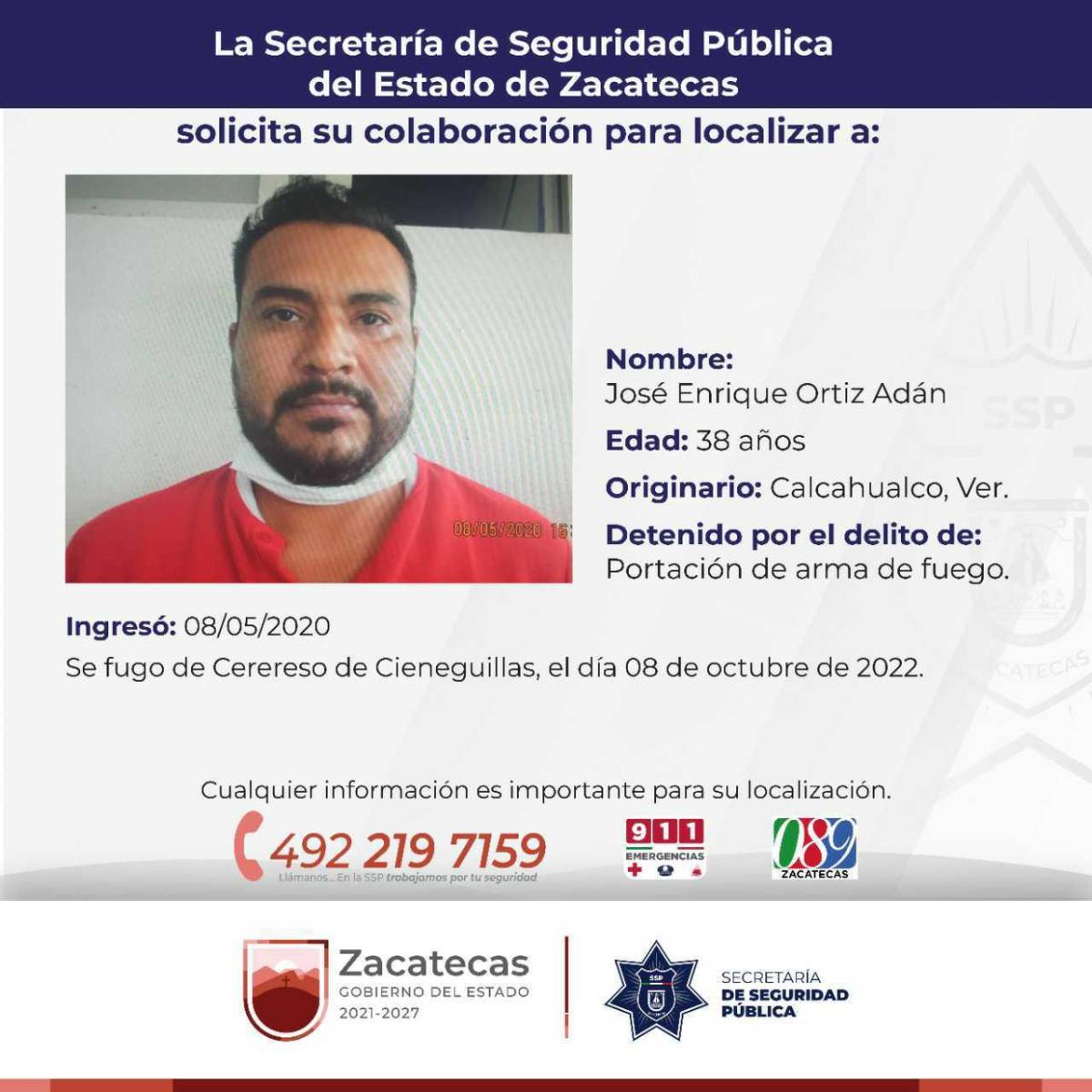 $!Se busca por portación de armas.