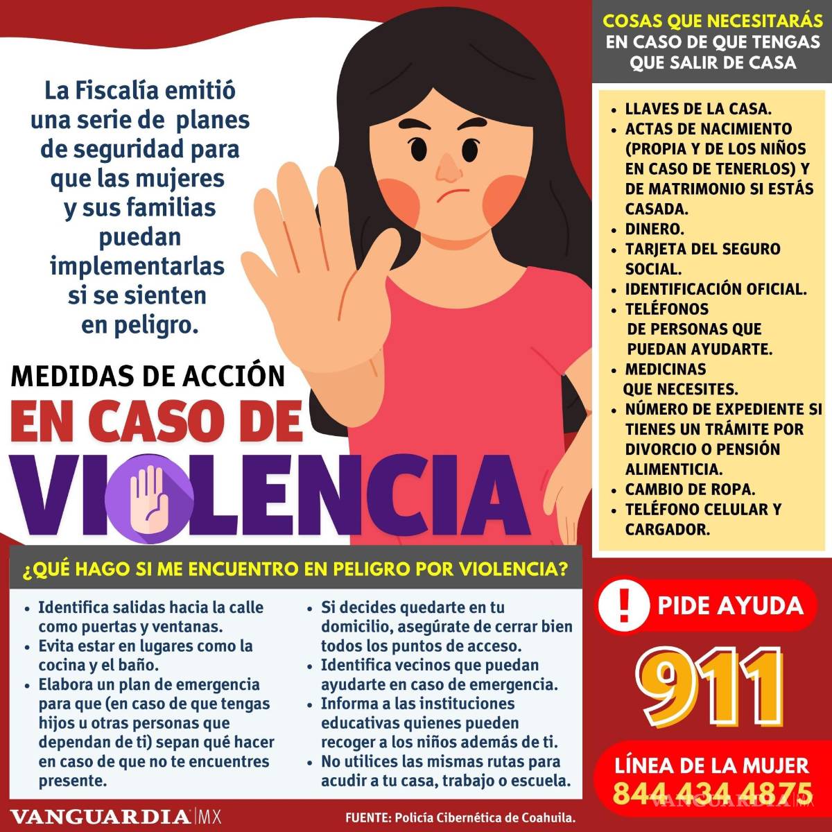 $!Medidas de seguridad en caso de violencia.