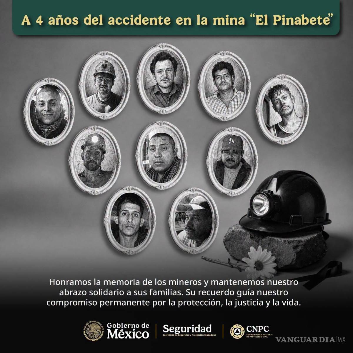 $!A cuatro años de El Pinabete, la herida sigue sangrando; recuerdan a los 10 mineros de Sabinas