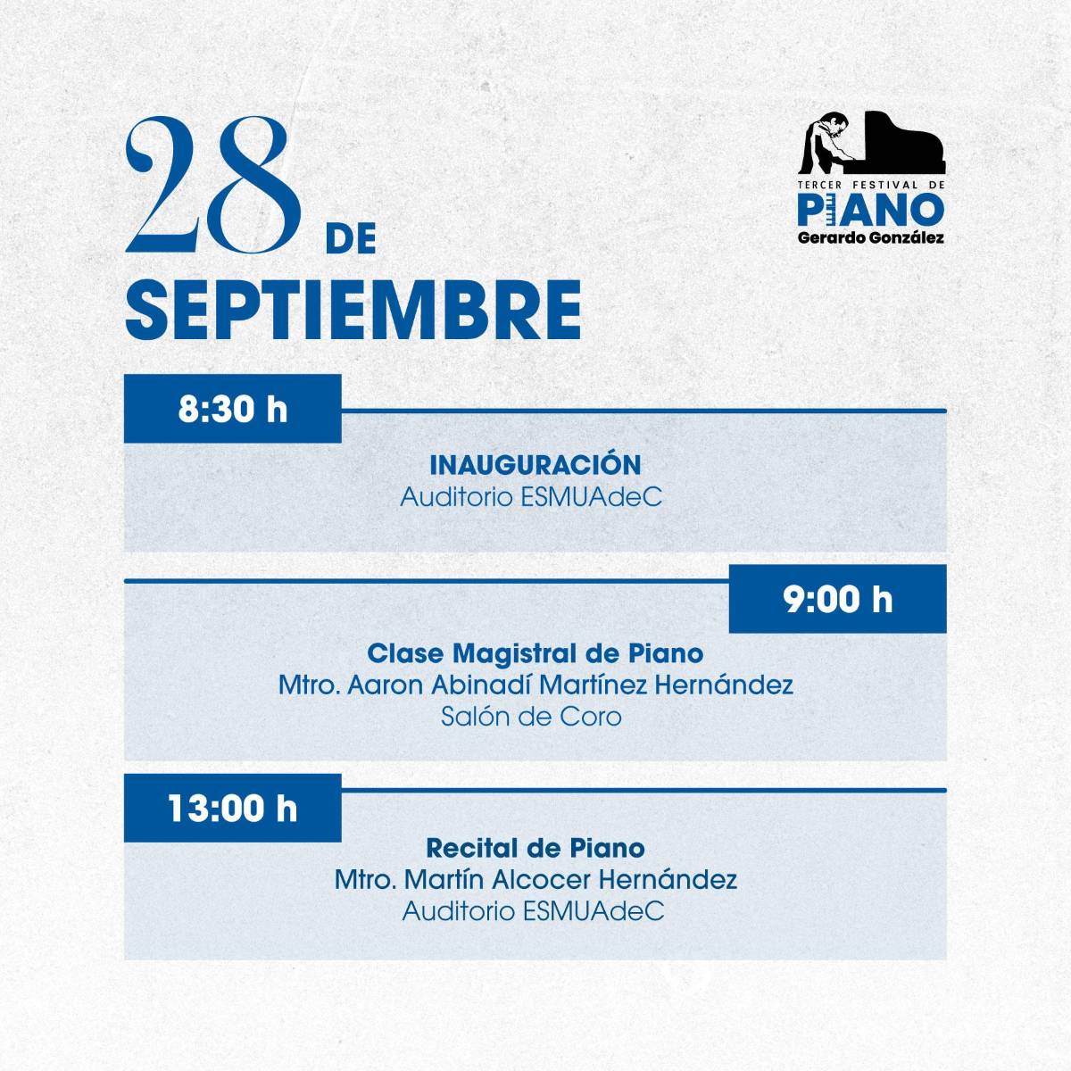 $!Saltillo: Celebrará la Escuela Superior de Música de la UAdeC, Festival de Piano ‘Gerardo González’