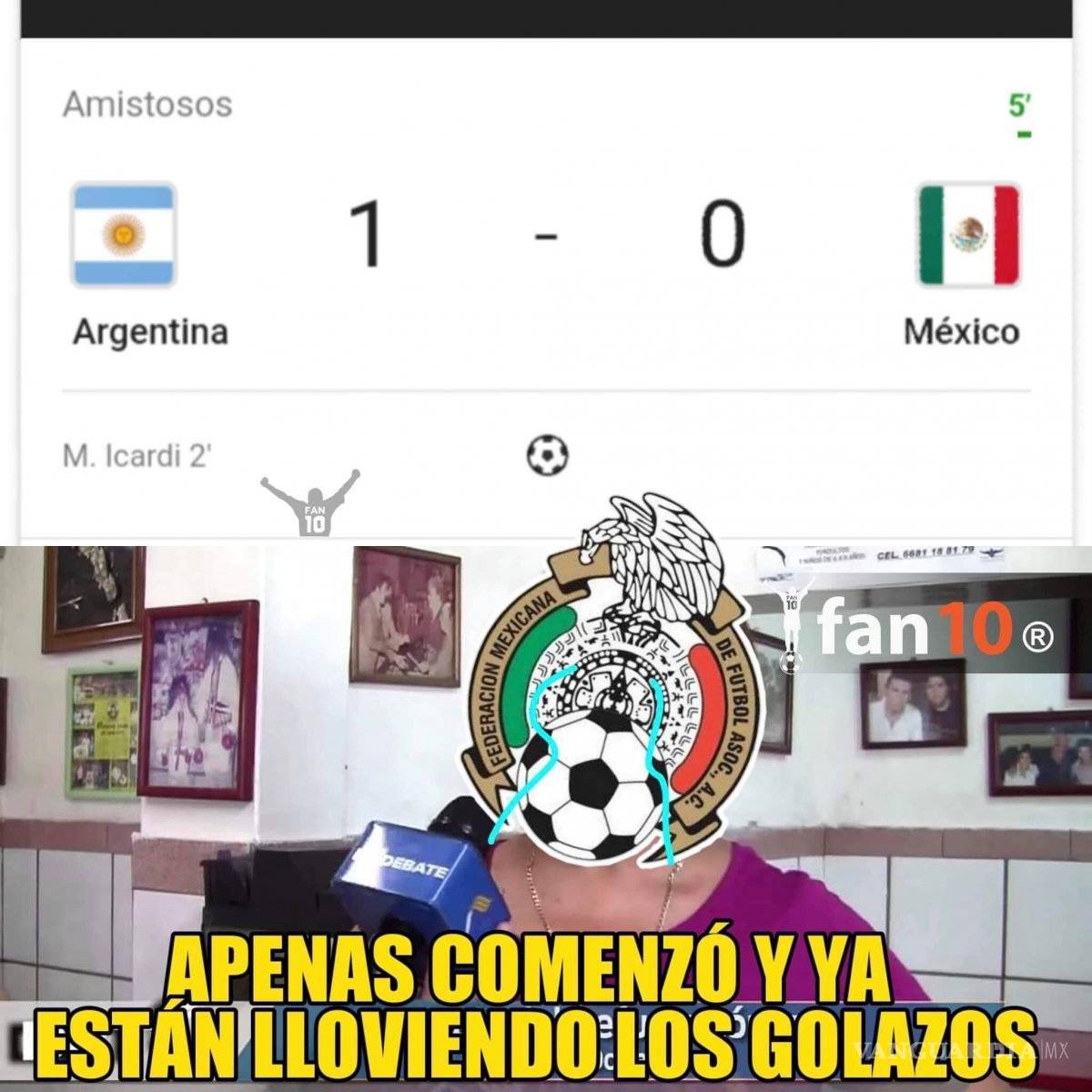 $!Los memes de la nueva derrota de México ante Argentina