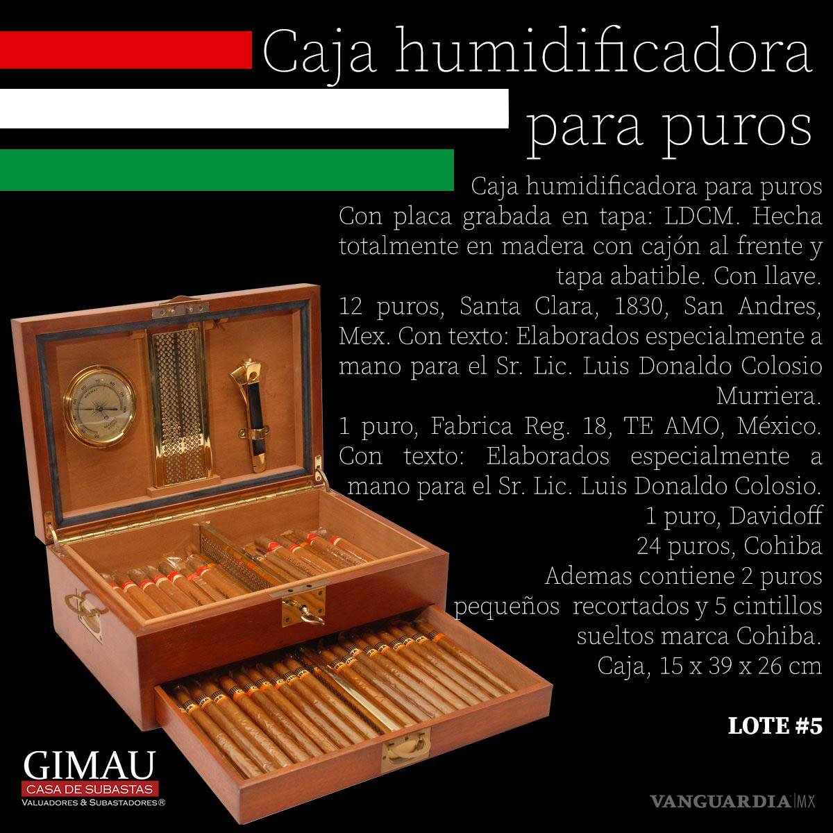 $!Logran $300 mil en subasta de objetos que fueron de Luis D. Colosio