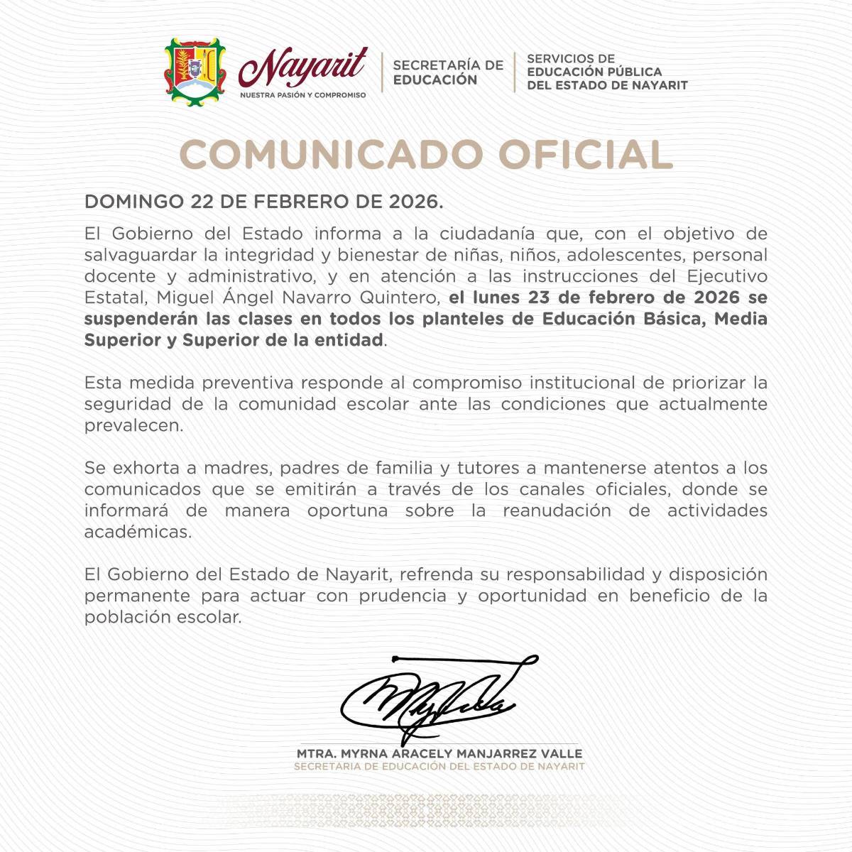 $!Jalisco, Guanajuato y Michoacán entre los estados donde SEP canceló clases tras caída de ‘El Mencho’