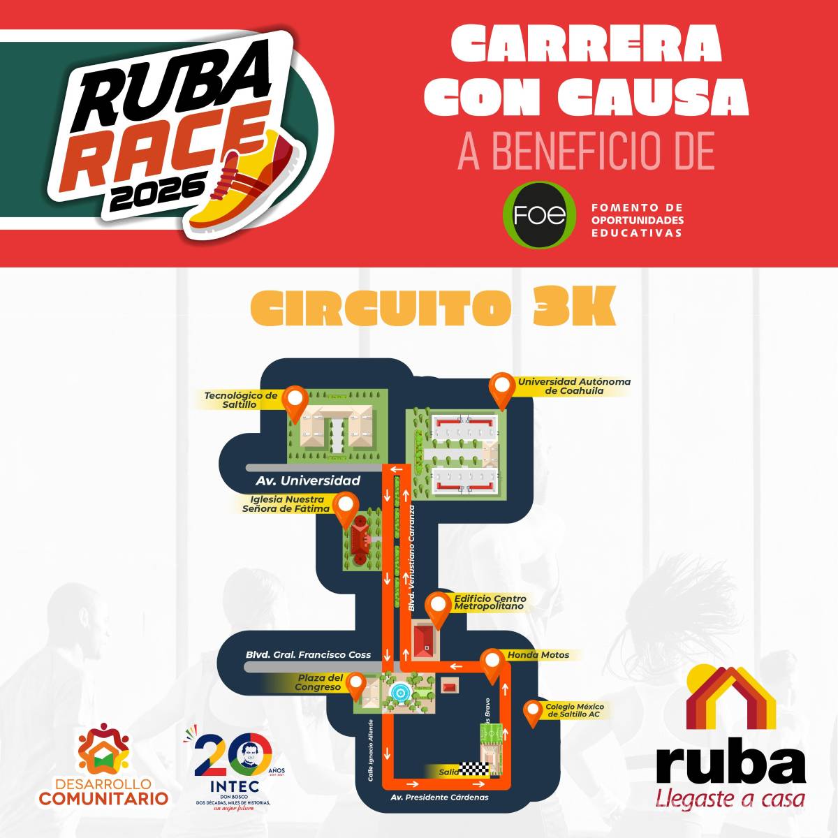 $!Ruba Race 2026 impulsará educación en aniversario del Intec Don Bosco