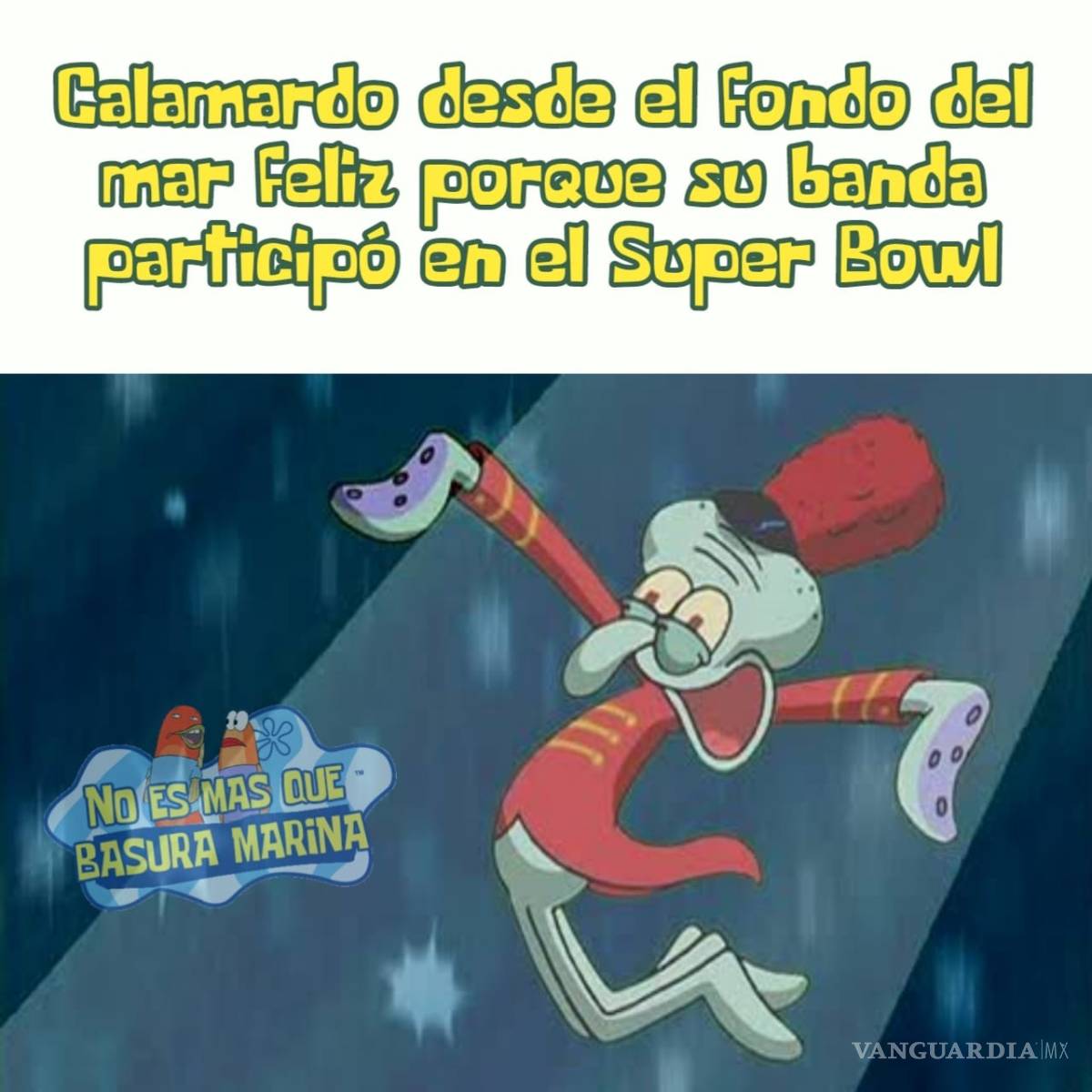$!Ni 5 segundos duró Bob Esponja en el Súper Bowl... pero los memes no pararán