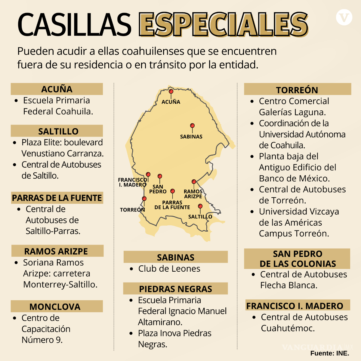$!Encuentra tu casilla especial en Coahuila para votar este próximo 4 de junio.