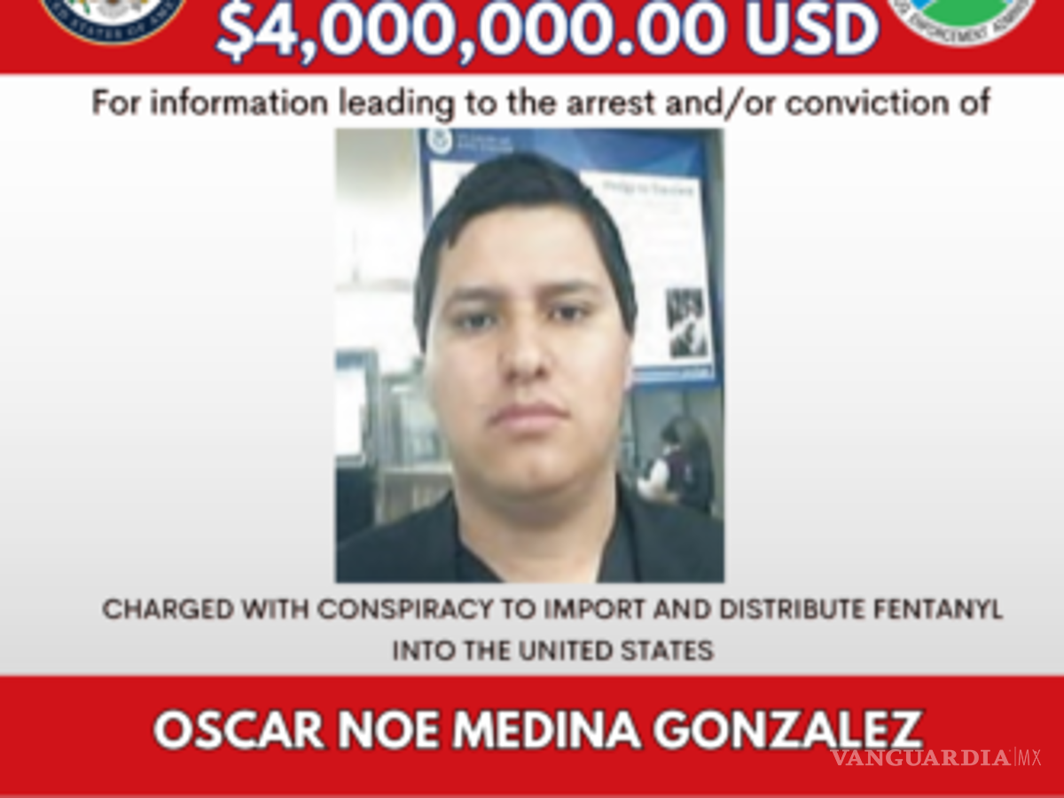 $!Ficha de recompensa de Óscar Noé Medina González.