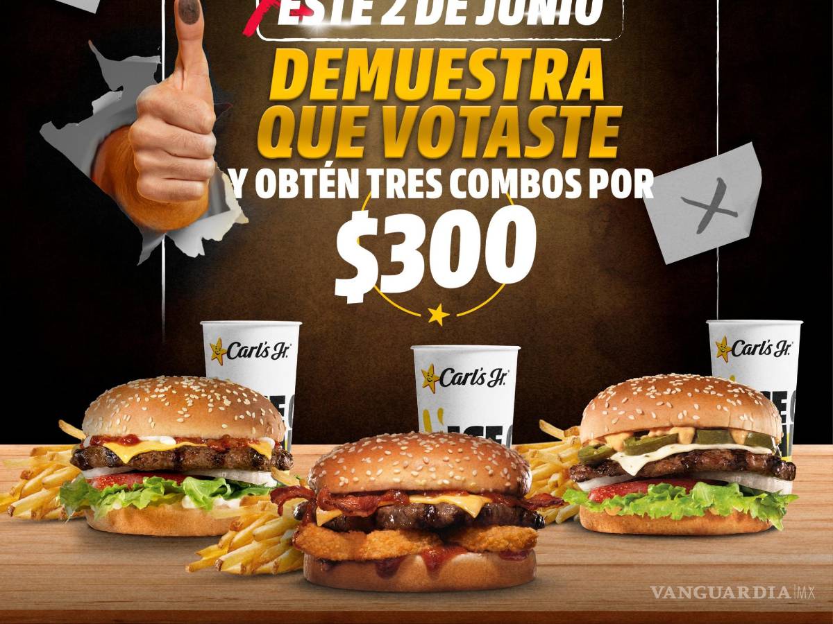 $!Carl’s Jr., Starbucks, Cinépolis y más... Estas son las ofertas, promociones y productos gratis que habrá por votar el 2 de junio en México
