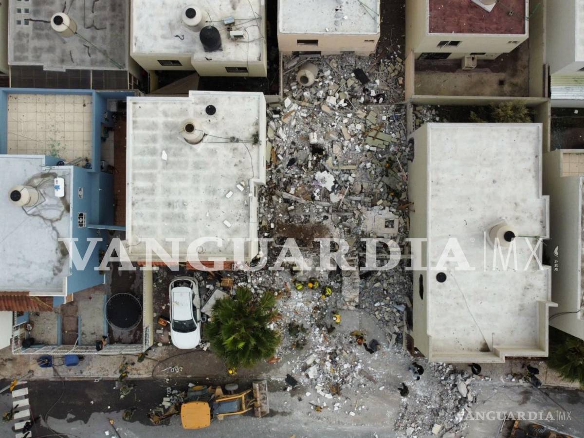 $!Vista aérea de la zona de la explosión.