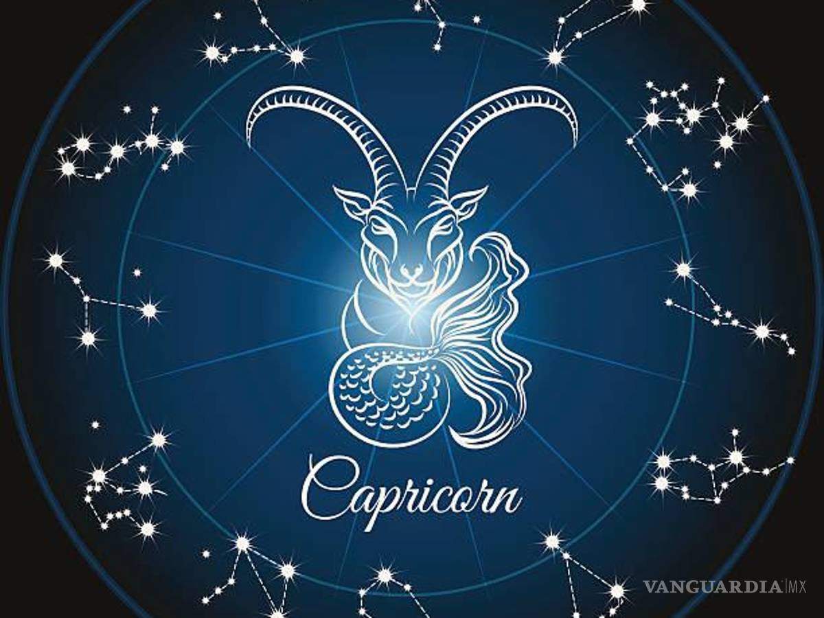$!Zodiac sign capricorn and circle constellations. Vector illustration
