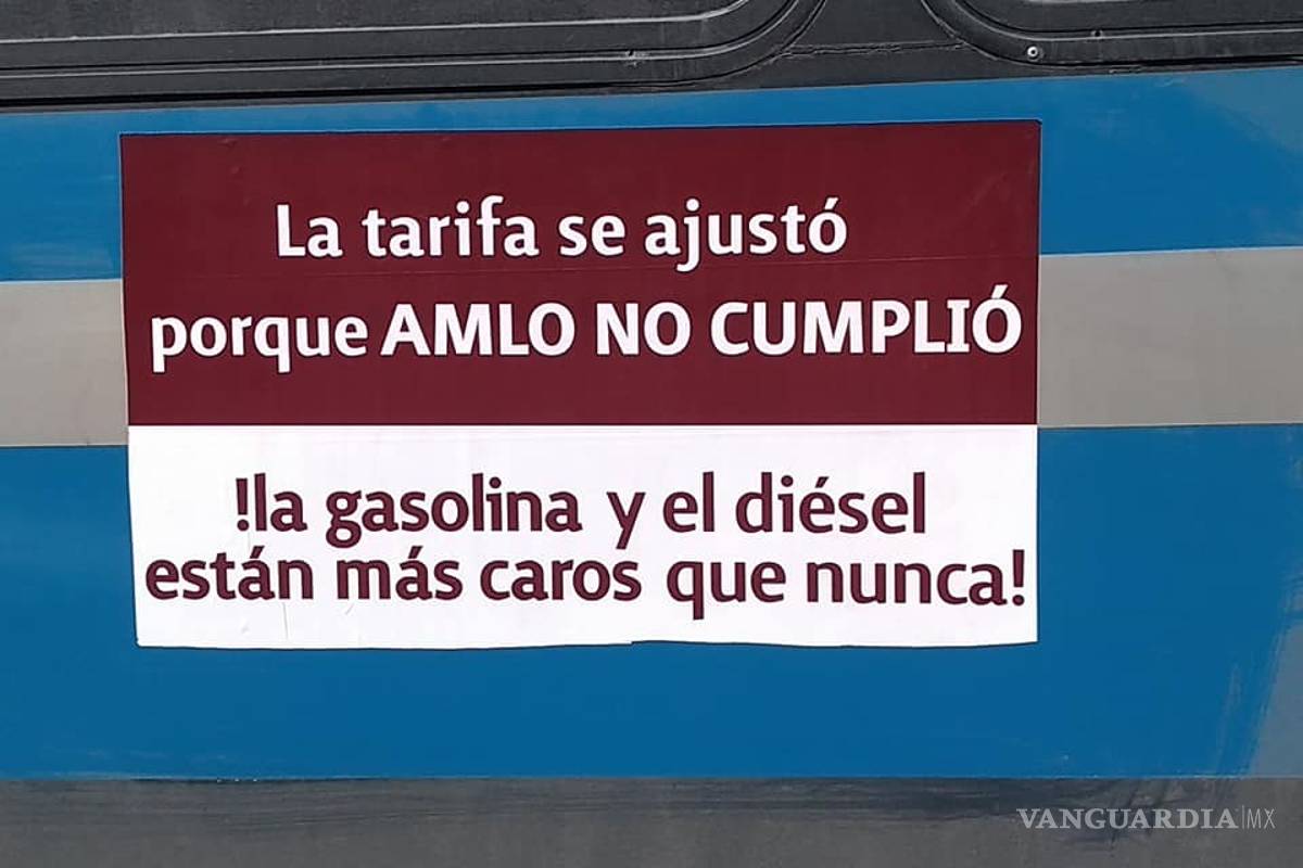 Adjudican a AMLO aumento al transporte público en Saltillo y Torreón