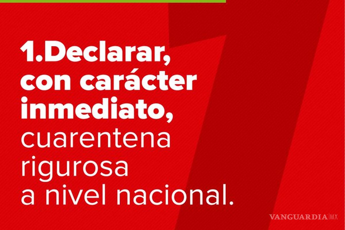 PRI pide cuarentena en todo México, no pagar impuestos y que AMLO complemente sueldos
