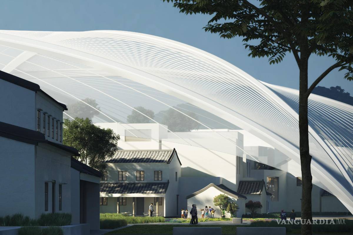 $!Vista cercana del domo del Centro de Artes Culturales de Zhuhai. EFE/MAD Architects