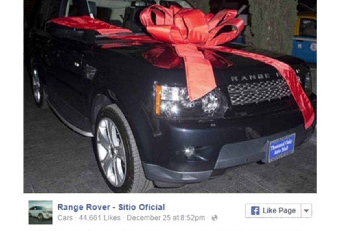 Es falso el sorteo de camioneta Land Rover en Facebook