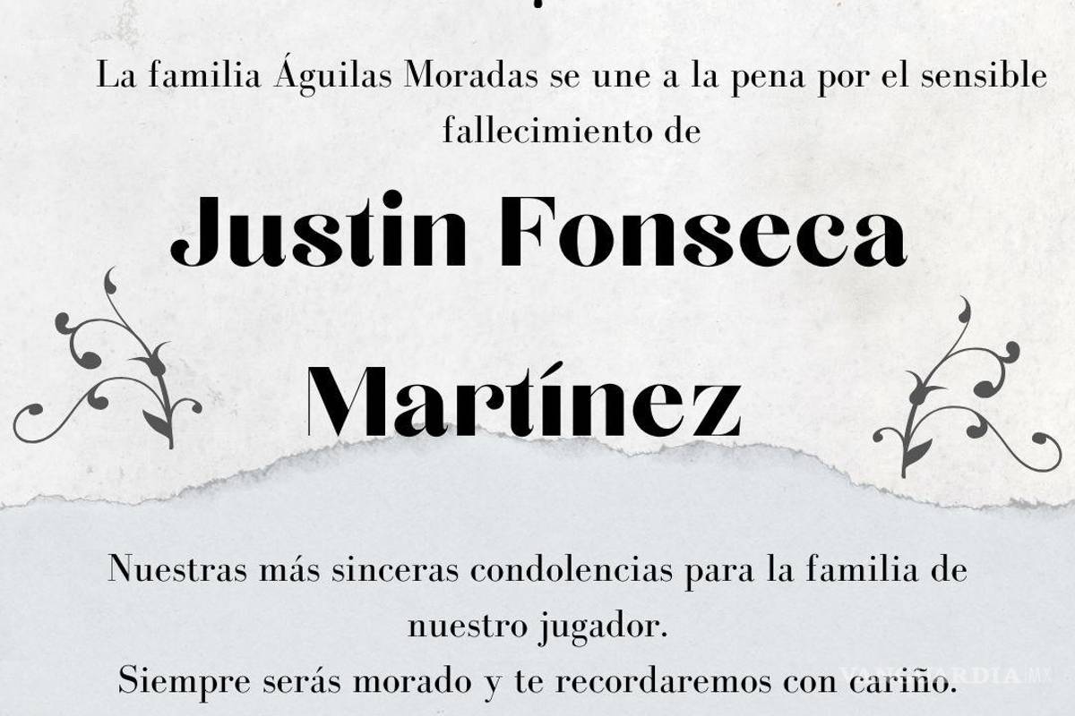 $!¡Hasta siempre, Justin! Luto en el deporte de Saltillo, tras pérdida de joven quarterback de 15 años