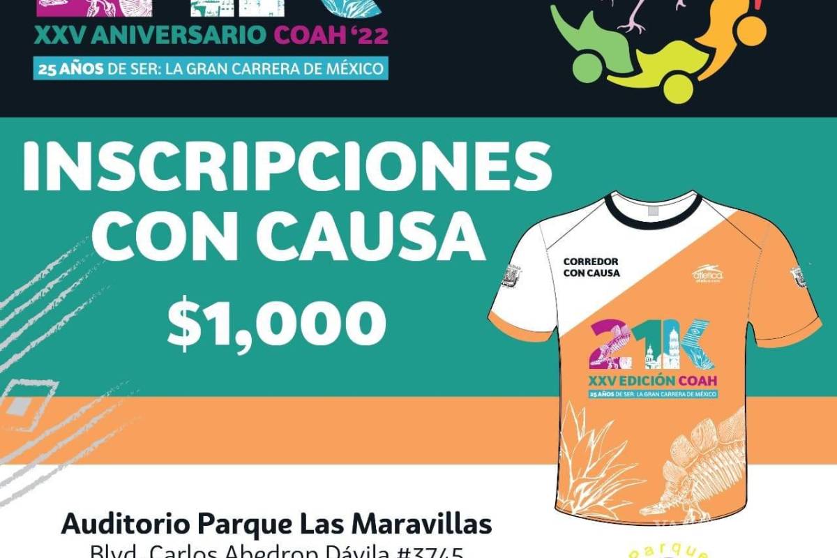 ¡A correr con causa! Invitan al 21K Coahuila por la asociación EMYLA de Saltillo