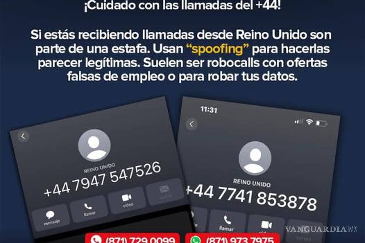 Alerta Seguridad Pública de Torreón de la estafa ‘Reino Unido’