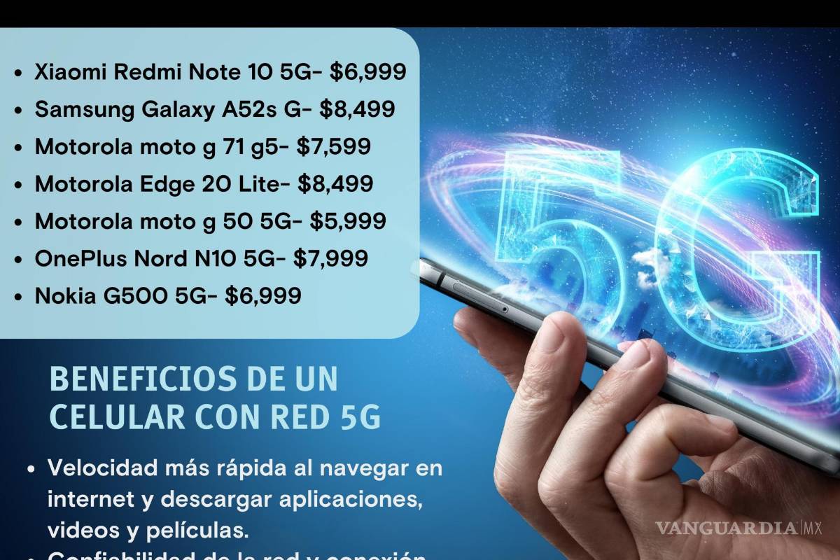 $!Estas son las marcas de teléfonos celulares compatibles con la red 5G más accesibles