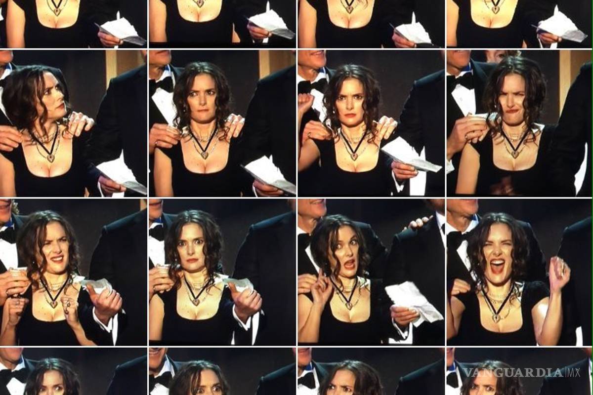 Winona Ryder y sus extrañas caras en los SAG Awards