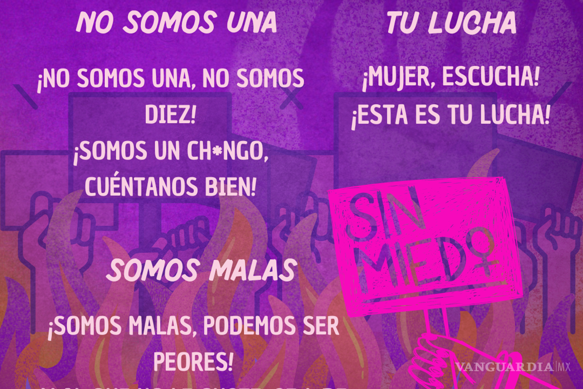 $!¿Qué se grita en la marcha del 8M? Estas son las letras de las consignas que se dicen año con año