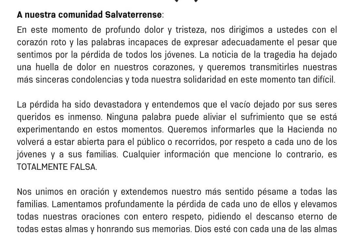 $!Hacienda de masacre en Salvatierra cerrará sus puertas ‘por respeto a los jóvenes’