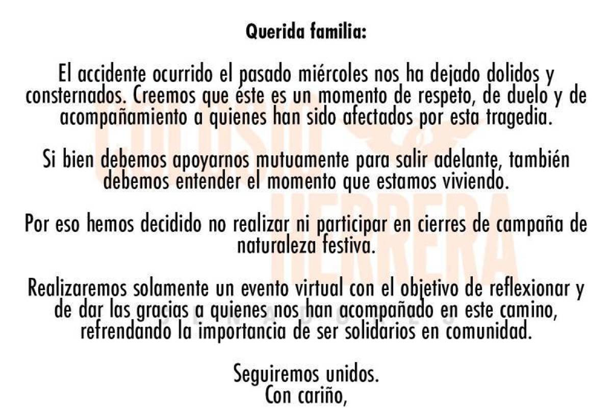 $!Los candidatos al senado, Luis Donaldo Colosio y Martha Herrera, adelantaron que nada más harán un cierre virtual.