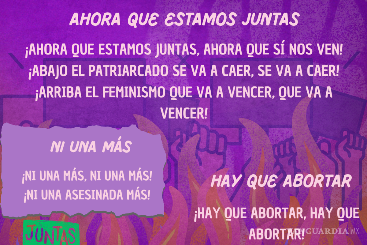 $!¿Qué se grita en la marcha del 8M? Estas son las letras de las consignas que se dicen año con año