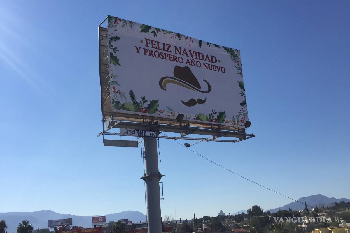 El misterioso mensaje navideño en espectaculares de Saltillo